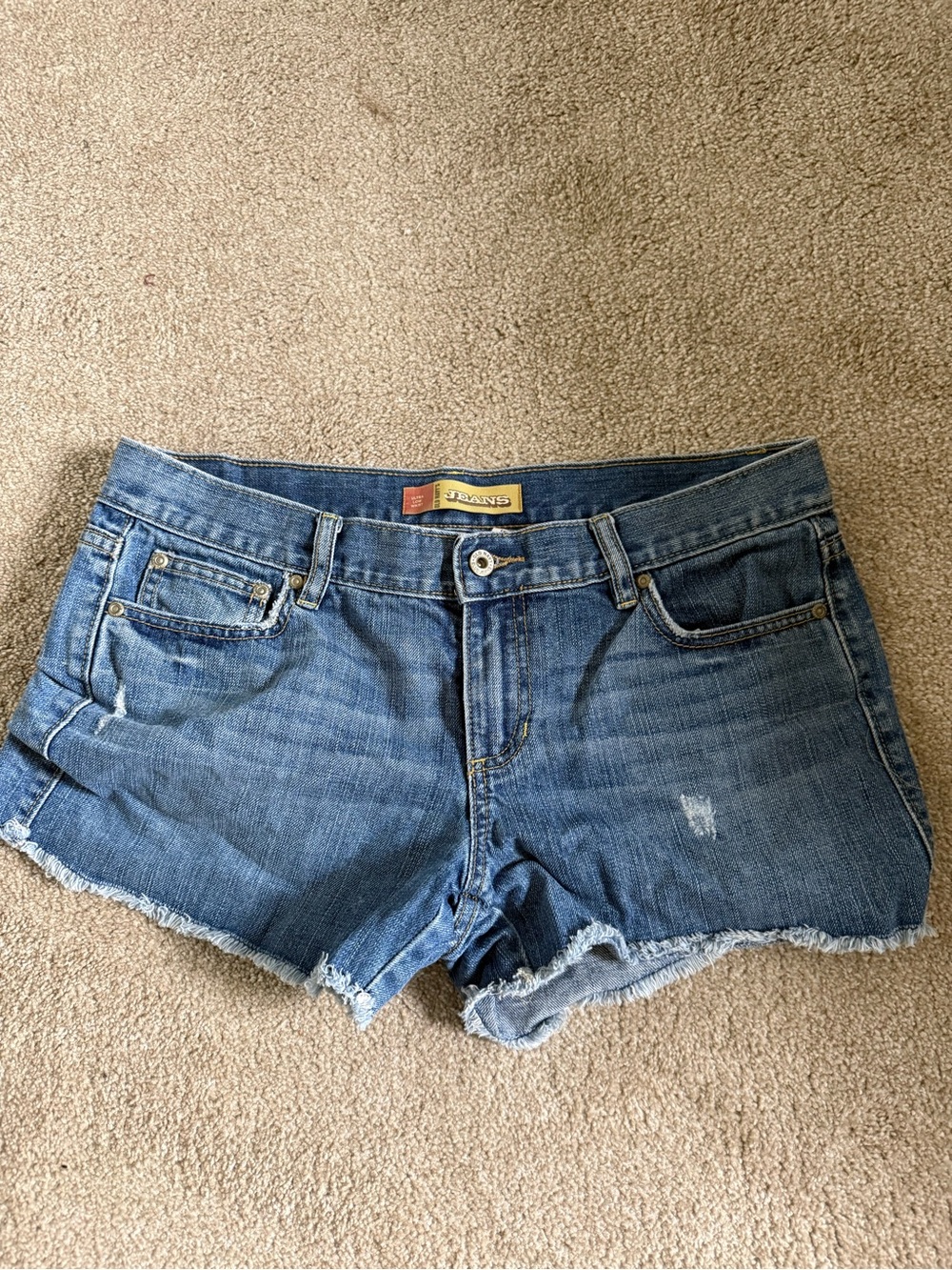 Old Navy Blue Denim Frayed Cutoff Shorts